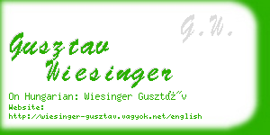 gusztav wiesinger business card